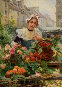 Louis Marie De Schryver : The Flower Seller II